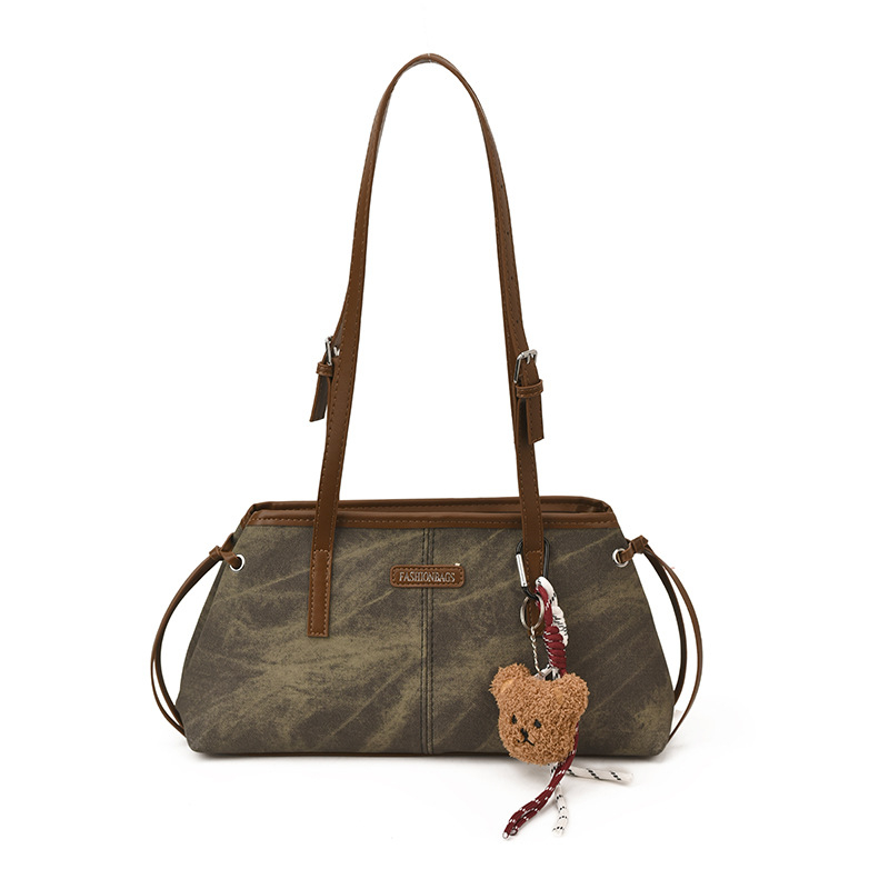 Geantă de subraț în stil urban simplu, material PU, formă orizontală pătrată, fermoar