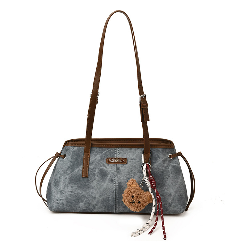 Geantă de subraț în stil urban simplu, material PU, formă orizontală pătrată, fermoar