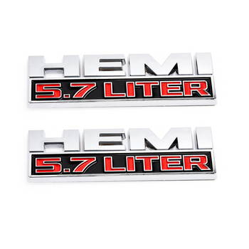 RAM1500/2500 dekorativni HEMI 5.7 ABS logotip, prilagodljiv, samoljepljiv, ugradnja, uzorak kao na slici