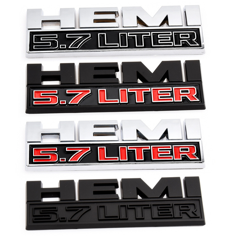 RAM1500/2500 dekorativni HEMI 5.7 ABS logotip, prilagodljiv, samoljepljiv, ugradnja, uzorak kao na slici
