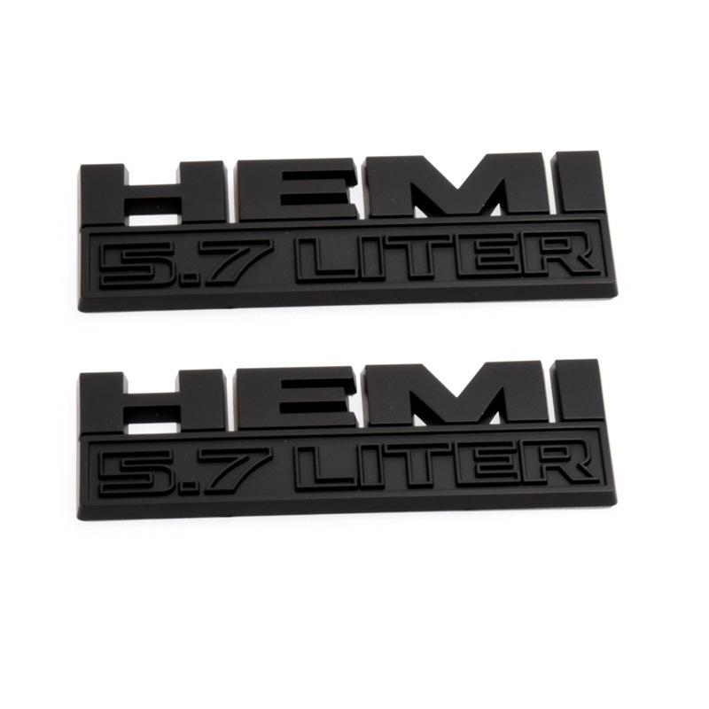 RAM1500/2500 dekorativni HEMI 5.7 ABS logotip, prilagodljiv, samoljepljiv, ugradnja, uzorak kao na slici