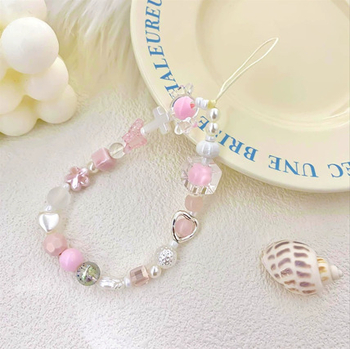 Pandantiv pentru telefon — acrilic creativ, formă de cruce, tehnică de ștampilare, decorativ