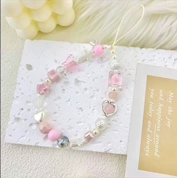 Pandantiv pentru telefon — acrilic creativ, formă de cruce, tehnică de ștampilare, decorativ