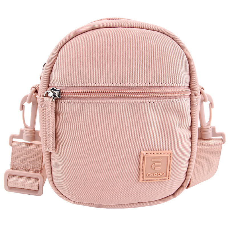 EHOOO Női crossbody táska, Oxford anyag, cipzáras zárás, kerek alak, állítható vállpánt