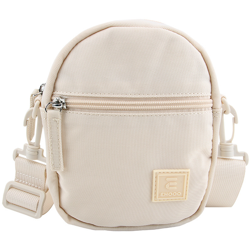 EHOOO Női crossbody táska, Oxford anyag, cipzáras zárás, kerek alak, állítható vállpánt