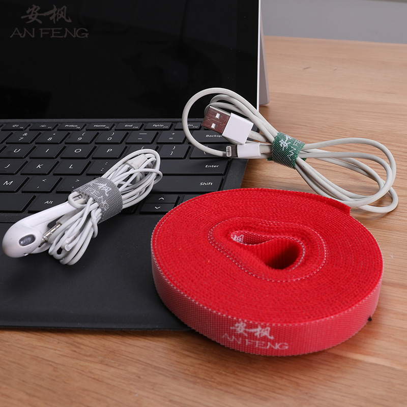 Bandă Velcro pentru cabluri – organizare cabluri, poliester, pentru uz casnic, închidere Velcro