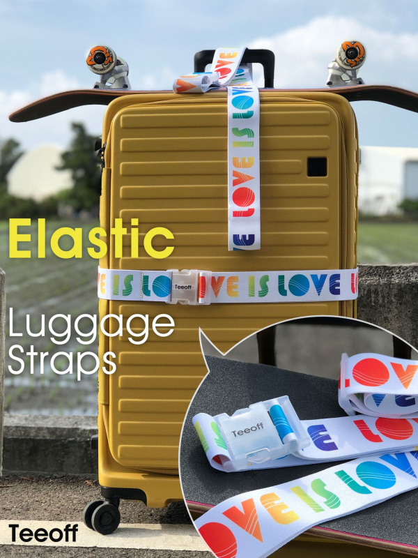 Curea elastică pentru bagaje, model geometric, din poliester, impermeabilă, rezistentă la uzură, protecție împotriva furtului