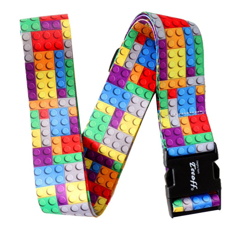 Curea elastică pentru bagaje, model geometric, din poliester, impermeabilă, rezistentă la uzură, protecție împotriva furtului