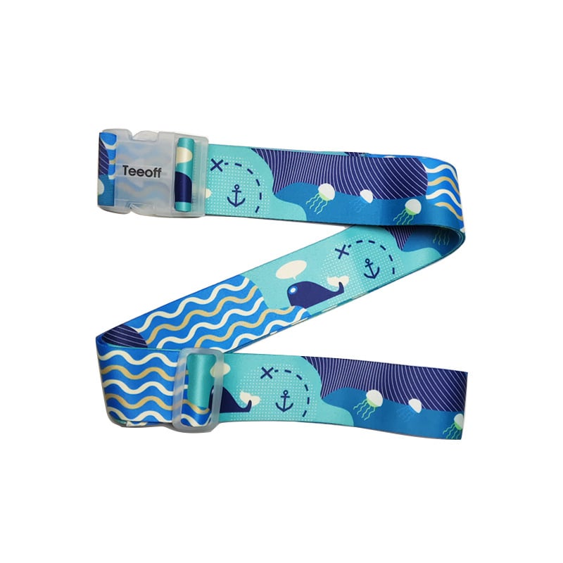 Curea elastică pentru bagaje, model geometric, din poliester, impermeabilă, rezistentă la uzură, protecție împotriva furtului