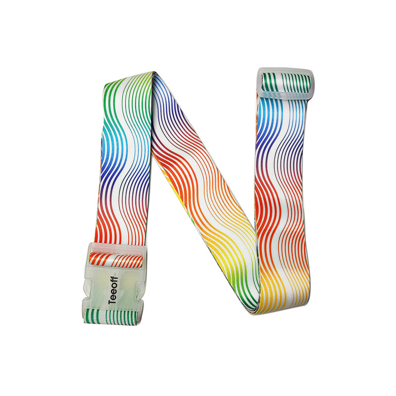 Curea elastică pentru bagaje, model geometric, din poliester, impermeabilă, rezistentă la uzură, protecție împotriva furtului