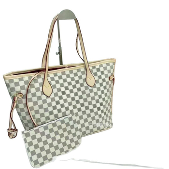 Geantă Tote din PU, căptușeală din pânză, formă orizontală pătrată, buzunare interioare: buzunar cu fermoar, buzunar pentru telefon, buzunar laminat cu fermoar