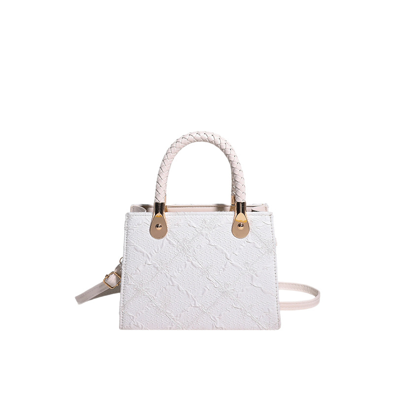 Geantă de umăr cu formă pătrată mică, PU material, fermoar, buzunar intern pentru telefon, curele duble