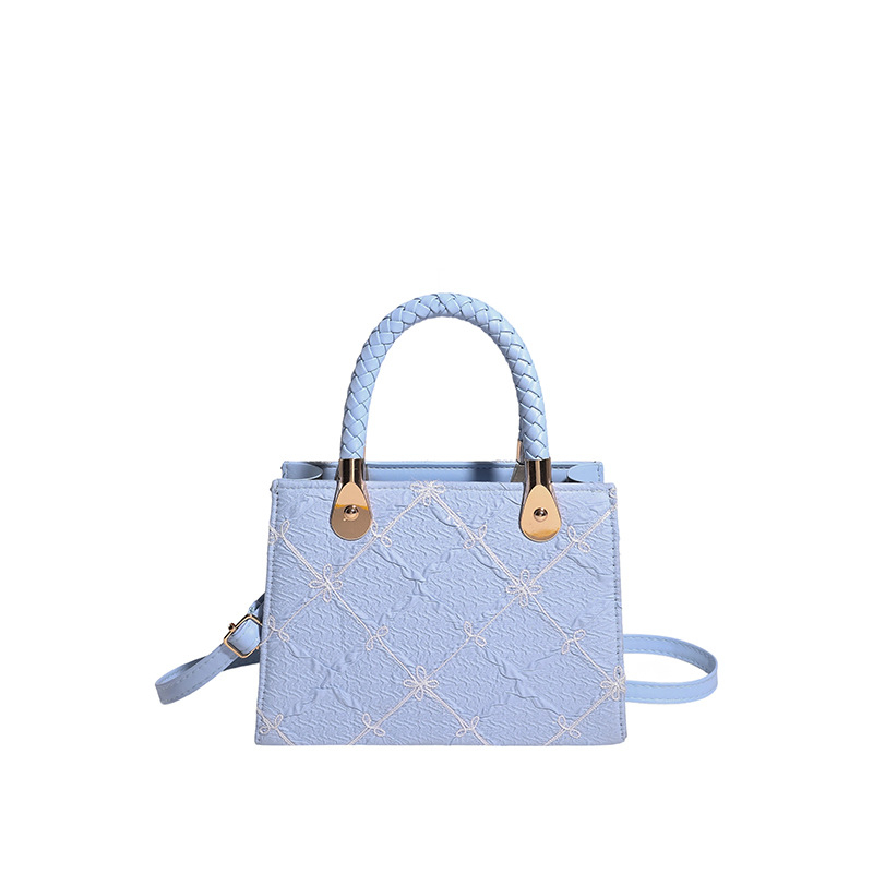 Geantă de umăr cu formă pătrată mică, PU material, fermoar, buzunar intern pentru telefon, curele duble