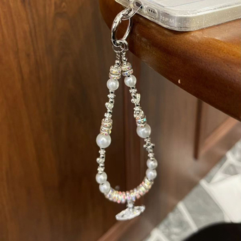 Lanier pentru telefon mobil, aliaj, lucrat manual, șnur din nylon, cataramă metalică, stil feminin