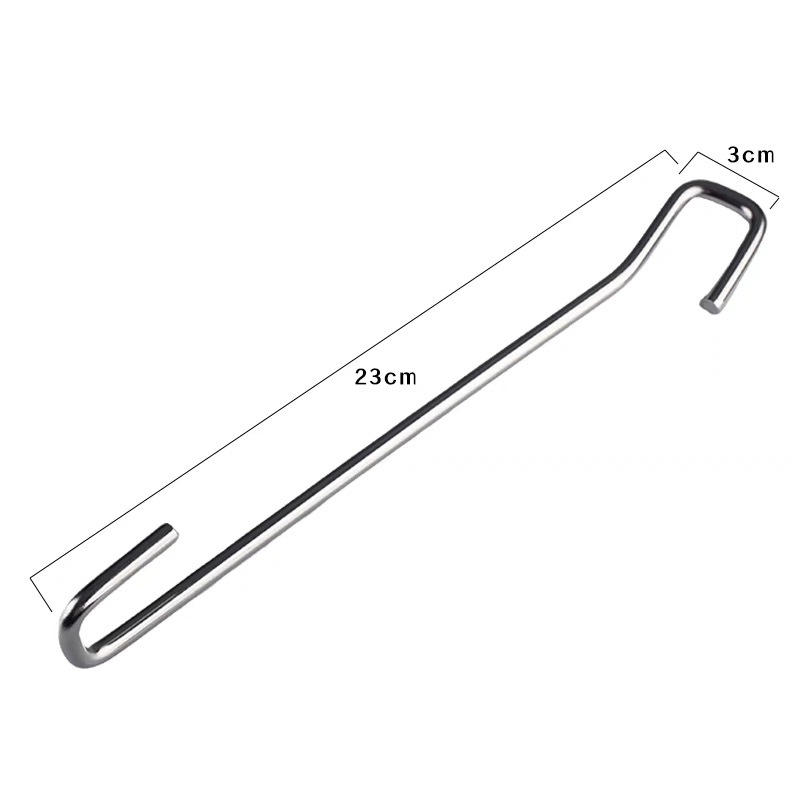 Set auto: cârlig portbagaj și reținere ușă | oțel inoxidabil • brand KNS • varietate Scraper