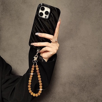 Lanyard pentru telefon cu mărgele din rășină – lucrat manual, turnare prin injecție, personalizare disponibilă, șnur din sârmă metalică și cataramă metalică