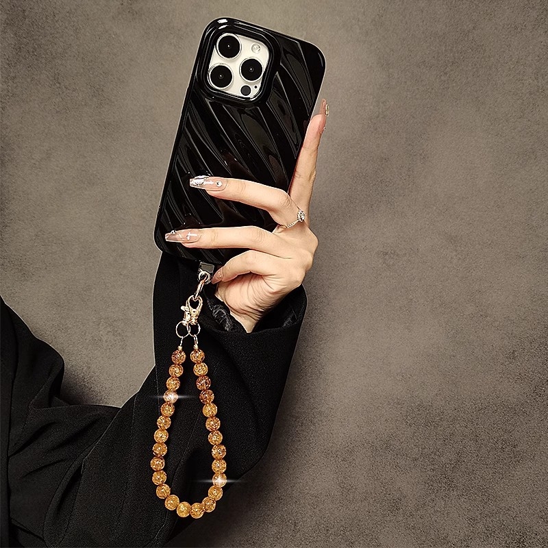Lanyard pentru telefon cu mărgele din rășină – lucrat manual, turnare prin injecție, personalizare disponibilă, șnur din sârmă metalică și cataramă metalică