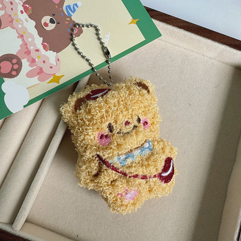 DIY pandantiv din pluș pentru geantă/telefon — stil simplu, model animal, material pluș, procesare semi-manuală, primăvara 2025