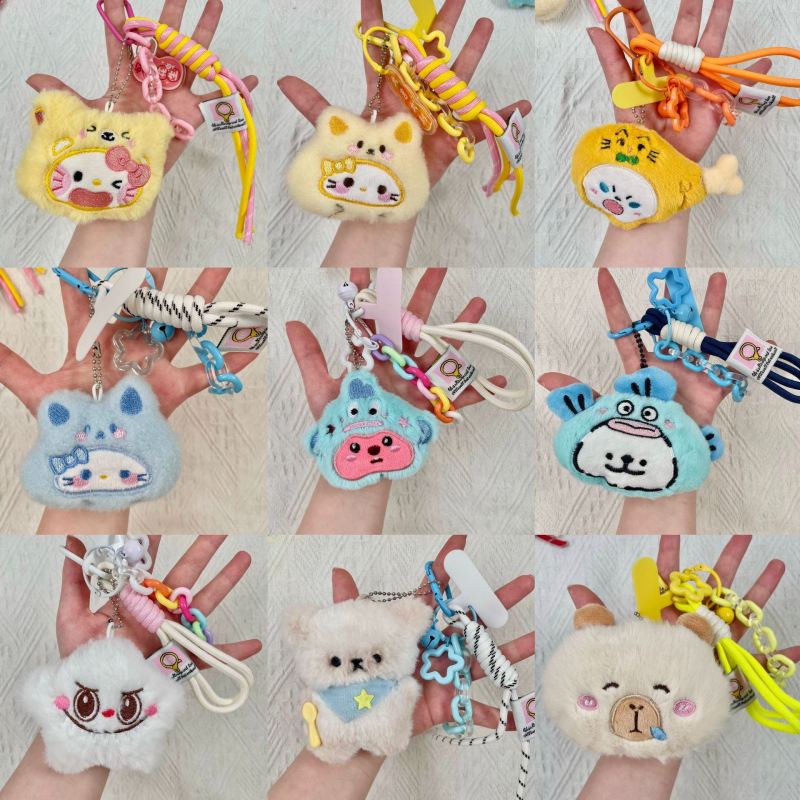 DIY pandantiv din pluș pentru geantă/telefon — stil simplu, model animal, material pluș, procesare semi-manuală, primăvara 2025