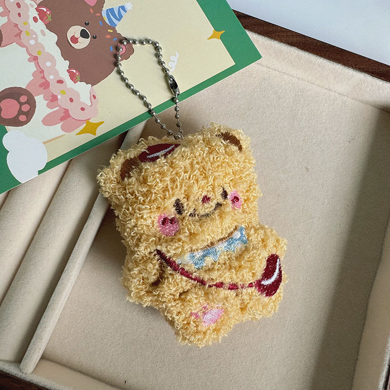 DIY pandantiv din pluș pentru geantă/telefon — stil simplu, model animal, material pluș, procesare semi-manuală, primăvara 2025