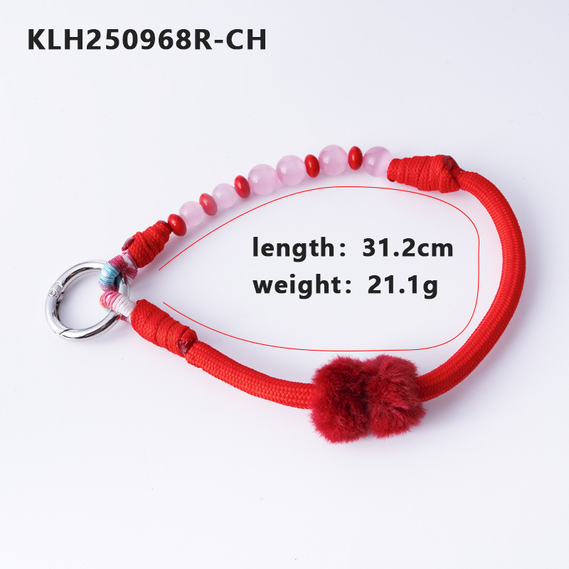 Popruh na mobilný telefón, ručne vyrobený s plyšovým príveskom geometrického tvaru; hardvér zo zinkovej zliatiny, polyesterové lano, kovová spona, prispôsobenie k dispozícii