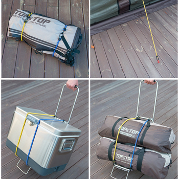 Selpa elastinė virvė aukšto elastingumo su dvigubais geležiniais kabliukais, skirta palapnėms, skalbinių linijai, stovyklavimui ir bagažo pakavimui