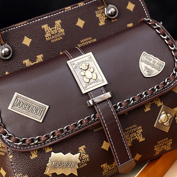 Női crossbody táska – utcai divat, retro dizájn, PU anyag, Messenger-stílusú táska, cipzáras nyitás, belső cipzáras zseb és telefonzseb