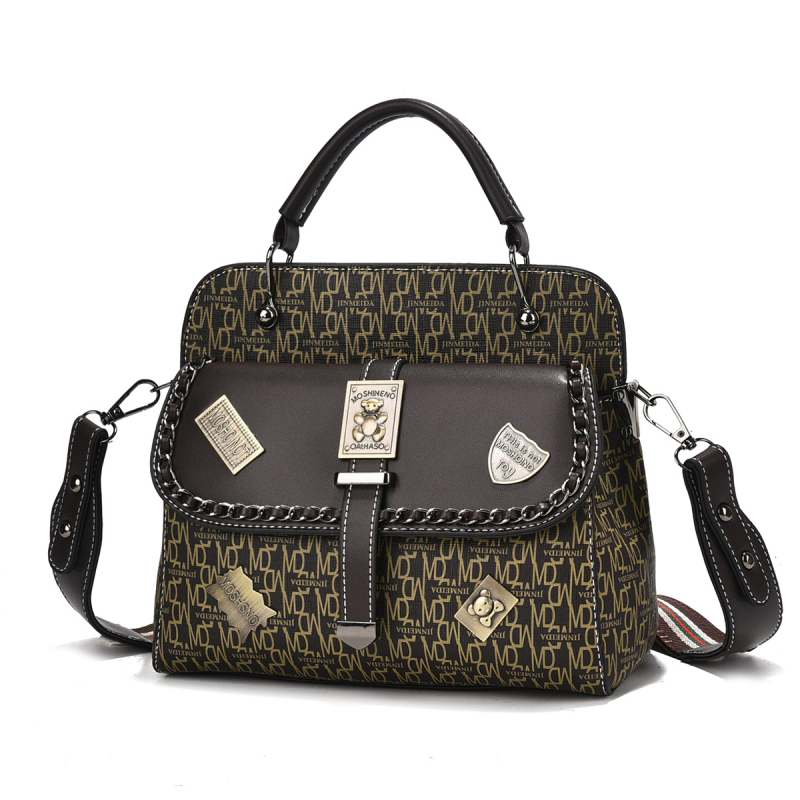 Női crossbody táska – utcai divat, retro dizájn, PU anyag, Messenger-stílusú táska, cipzáras nyitás, belső cipzáras zseb és telefonzseb