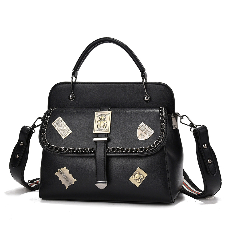 Női crossbody táska – utcai divat, retro dizájn, PU anyag, Messenger-stílusú táska, cipzáras nyitás, belső cipzáras zseb és telefonzseb