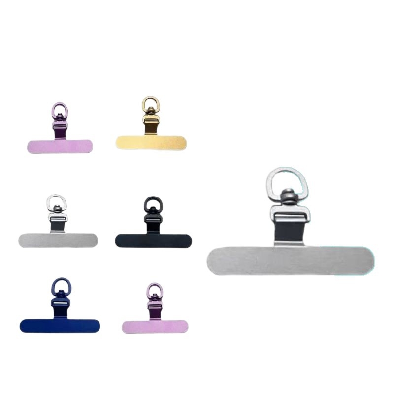 Mobiltelefon medál, fémből készült klipsz, 360° forgatás, geometriai forma, uniszex stílus