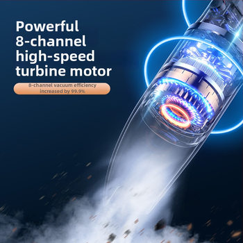 Q19 Auto vysávač, bezdrôtový, prenosný ručný, dvojúčelový pre auto a domov, 12 V, 60 W, 6000 Pa, napájací kábel 300 cm
