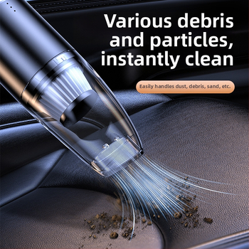 Q19 Auto vysávač, bezdrôtový, prenosný ručný, dvojúčelový pre auto a domov, 12 V, 60 W, 6000 Pa, napájací kábel 300 cm