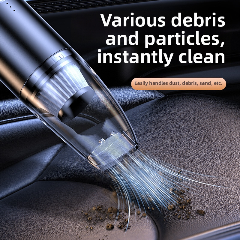 Q19 Auto vysávač, bezdrôtový, prenosný ručný, dvojúčelový pre auto a domov, 12 V, 60 W, 6000 Pa, napájací kábel 300 cm