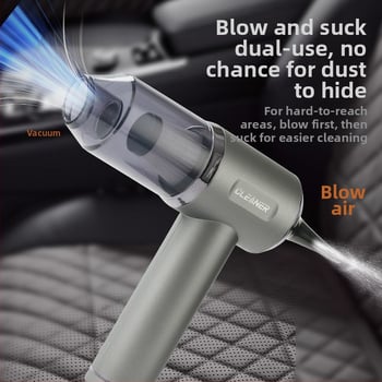 Bezdrôtový automobilový vysávač, prenosný, ručný, 60W, 11000 Pa, nabíjateľný