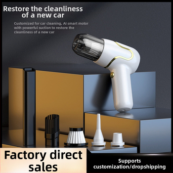 Prenosný bezdrôtový vysávač do auta s výkonným saním; ručný a kompaktný; 5 V, 35 W, 5500 Pa, nabíjateľný