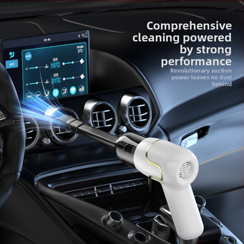 Prenosný bezdrôtový vysávač do auta s výkonným saním; ručný a kompaktný; 5 V, 35 W, 5500 Pa, nabíjateľný