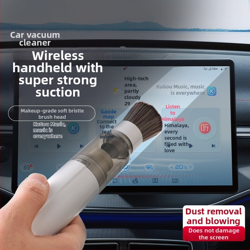 Преносим вакуум за кола — силно всмукване, безжично презареждане, 36V, 110W, 11000 Pa, предно всмукване и задно издухване, миящ се филтър за прах