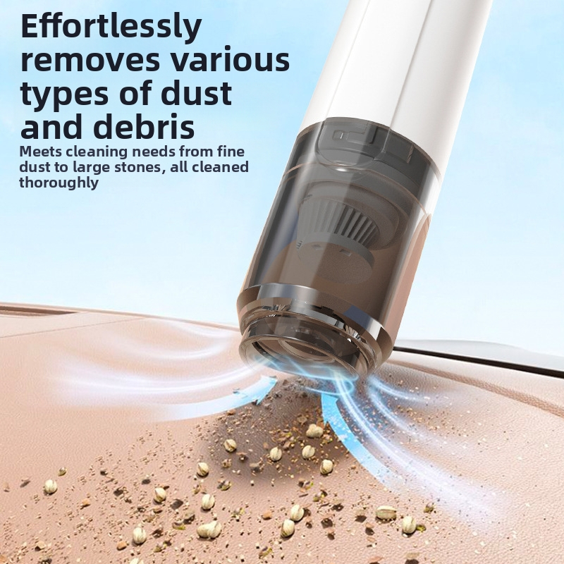 Преносим вакуум за кола — силно всмукване, безжично презареждане, 36V, 110W, 11000 Pa, предно всмукване и задно издухване, миящ се филтър за прах