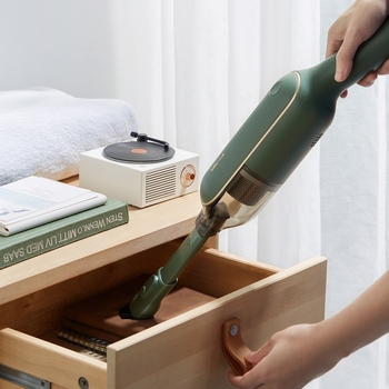 Кабелна ръчна прахосмукачка за сухо почистване, контейнер за прах, плосък накрайник, тръбовиден дизайн, кабел около 2 м