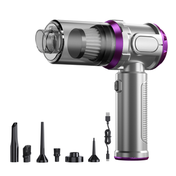 Vezeték nélküli autó- és otthoni porszívó — 7,4 V, 75 W, 16000 Pa szívóerő, 680 L/min légáramlat, 20 perc akkumulátor-üzemidő