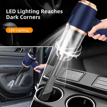 Безжична автомобилна прахосмукачка, преносима и компактна (60W; безжична; мокро и сухо почистване; всмукване 3100–4000Pa; вградена батерия 1600–2000mAh)