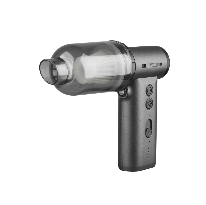 Преносим автомобилен прахосмукачка, безжичен ръчен вакуум с всмукване 20000 Pa, 10 W входна мощност, цифров дисплей, живот на батерията 1–3 ч