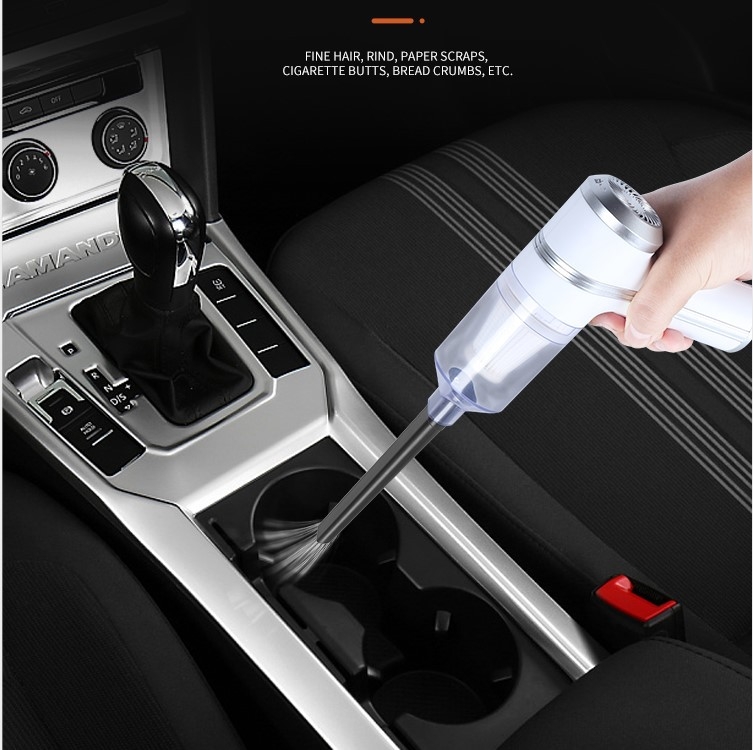 Безжична прахосмукачка за автомобили за мокро и сухо почистване – презареждаема, 70W, 7.4V, 6000Pa, 200 cm кабел, компактна преносима