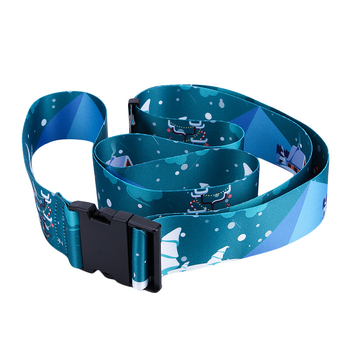 Bandă pentru bagaje din poliester, imprimare prin transfer termic, model cu o singură linie