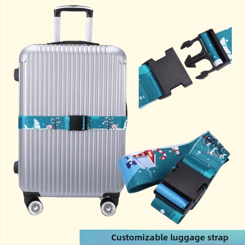 Bandă pentru bagaje din poliester, imprimare prin transfer termic, model cu o singură linie