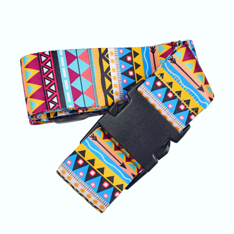 Bandă pentru bagaje din poliester, imprimare prin transfer termic, model cu o singură linie