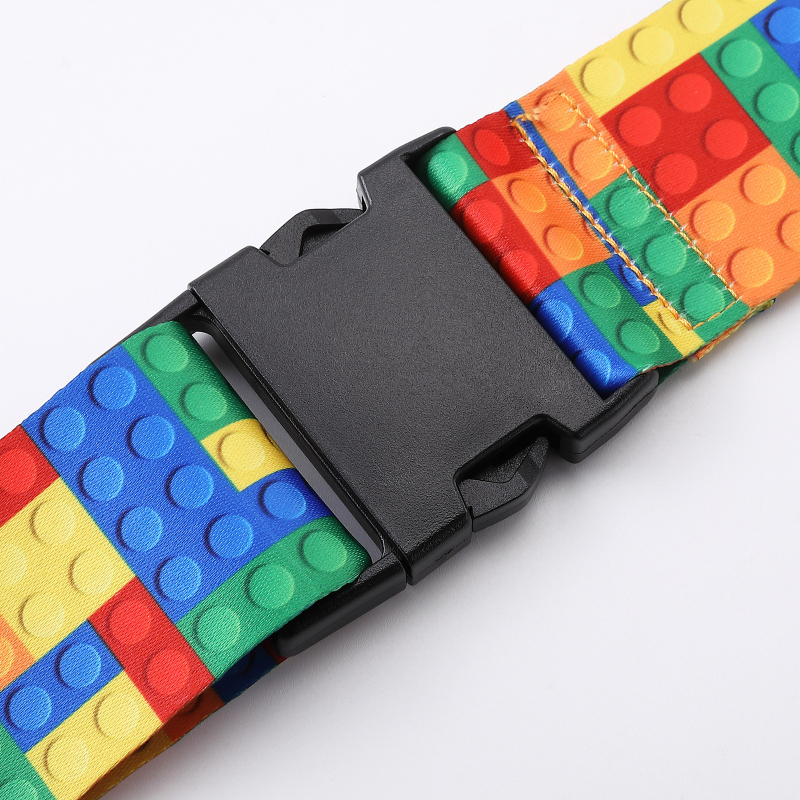 Bandă pentru bagaje din poliester, imprimare prin transfer termic, model cu o singură linie