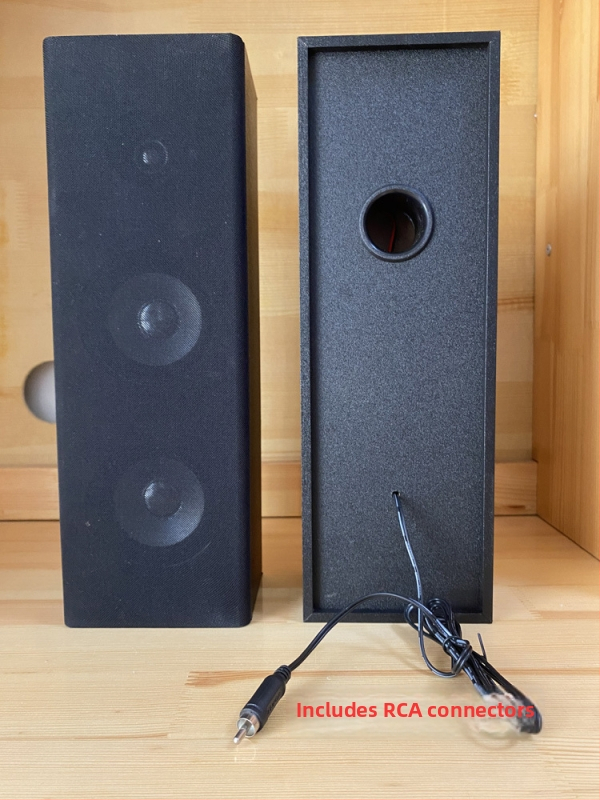 Sistem de difuzoare pasive din lemn cu interfață AV, 2 canale