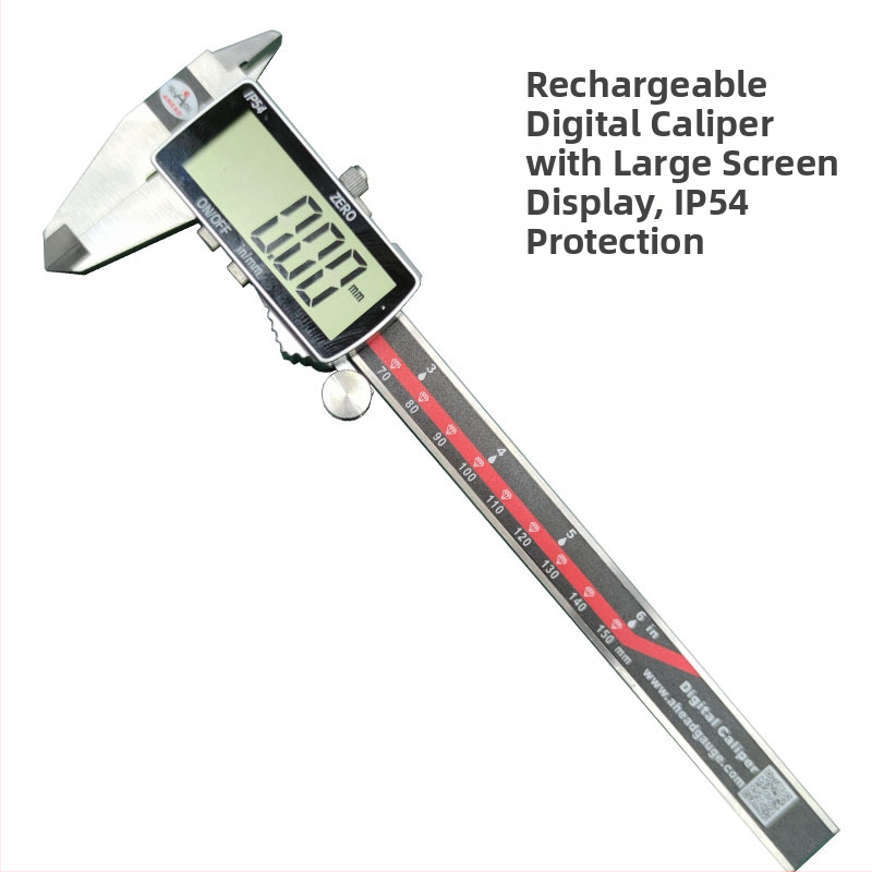 ahead digitálny posuvné meradlo z nerezovej ocele, nabíjateľné, veľký displej, vysoká presnosť