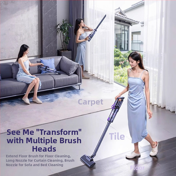 Автомобилна прахосмукачка - ръчна/вертикална безжична, 5V DC, 130W, 16000 Pa, 45 мин.